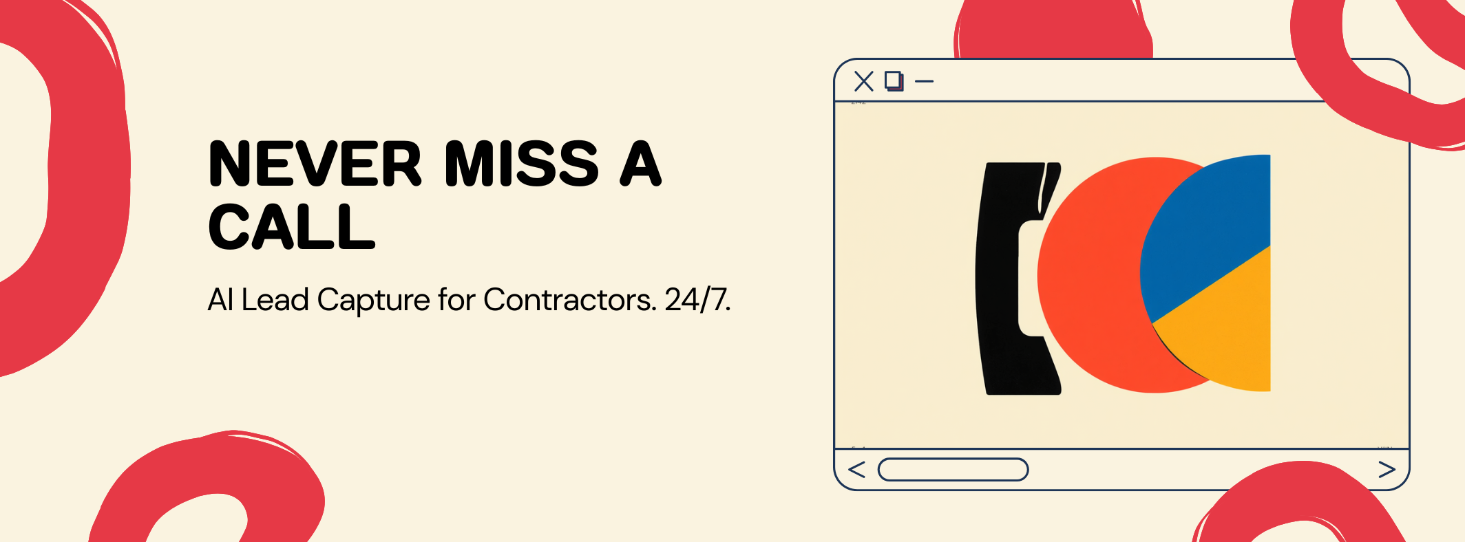 TradeWorks AI agent dashboard showing call handling, lead qualification, and appointment booking for a contractor